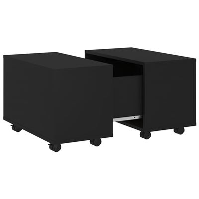 Vidaxl Negro Mesa De Centro Aglomerado 60X60x38cm