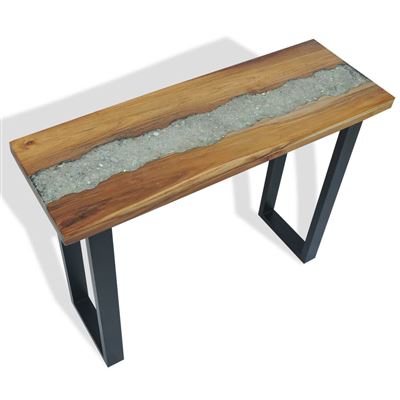 Mesa consola vidaXL, teca 100x35x75 cm