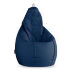 Happers Xl Indoor en forma de pera azul puff polipiel interior