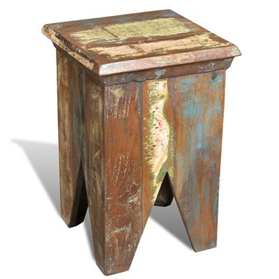 Taburete Vidaxl De Madera Reciclada De Estilo Antiguo