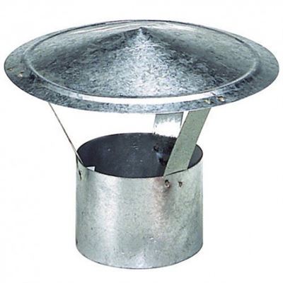 Sombrero Galvanizado Para Estufa De 120 Mm.