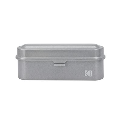 Estuche Kodak Película 135, 5 Rollos, Diseño Retro 70s, Protección Polvo, Gris