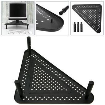 Elevador de monitor para escritorio y estanteria para pantalla notebook  PrimeMatik, de rincón metálico - Mueble / Soporte TV - Los mejores precios