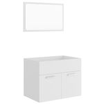 Conjunto de muebles de baño 2 piezas vidaXL aglomerado blanco 12,92 kg