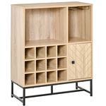 Aparador de cocina Homcom madera natural 76x35x97 cm