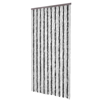 Cortina De Puerta Anti Insectos 100 X 220 Cm Gris Y Blanca