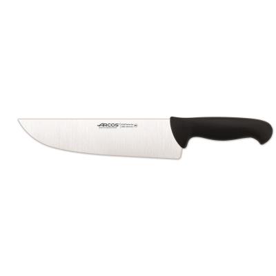 Cuchillo De Carnicero Arcos Colour - Prof 296025 De Acero Inoxidable Y Mango Ergonómico - Negro