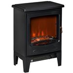 Chimenea eléctrica potencia 900/1800W HOMCOM 39x26x54.8cm negro