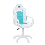 Drw Escritorio Estudio o despacho sillon gaming acabado en color blanco y turquesa medidas 60 cm ancho x