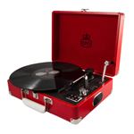 Gpo Attache Tocadiscos para vinilos con diseño de y altavoces integrados rojo retro usb turntable