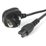 StarTech.com Cable de 1m de Alimentación para Ordenador Portátil - Cable Británico BS-1363 a C5 Hoja de Trébol - cables de transmisión