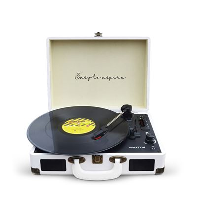 Tocadiscos Prixton Vc400 Bluetooth Reproductor Convertidor De Vinilos Blanco