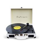 Tocadiscos Prixton VC400 Bluetooth reproductor convertidor de vinilos blanco