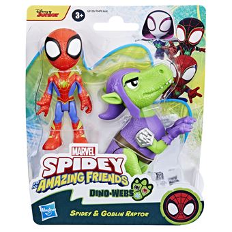 Juguete Hasbro Marvel Spidey And His Amazing Friends, Dino-Webs, Spidey Y Goblin Raptor - 1