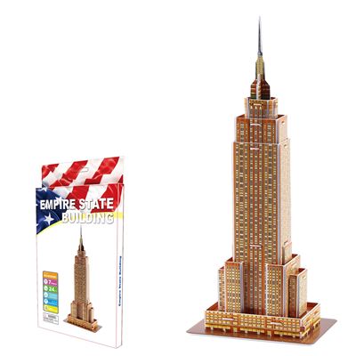 Puzle 3d Dam De Cartón Del Empire State Building En Nueva York 24 Piezas Marrón