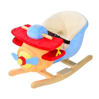 Caballo Balancin Tela Madera Multicolor 60x33x45cm