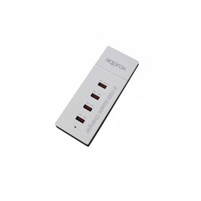 Approx Appusb4pw Cargador color blanco multi 4 puertos universal de pared x 1 2.1a dispositivo interior adaptador 5v