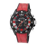 Radiant Reloj Analógicodigital para hombre de cuarzo con correa en piel ra346602 new traveler brazalete