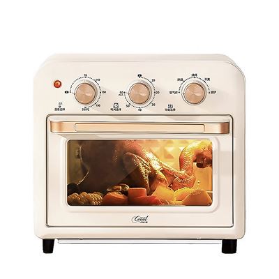 Horno Freidora De Aire Dam Con 15 Litros De Capacidad Panel De Control Mecánico Y 1300w Blanco