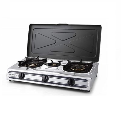 Hornillo A Gas Orbegozo Fo 3510, Inox 3 Fuegos