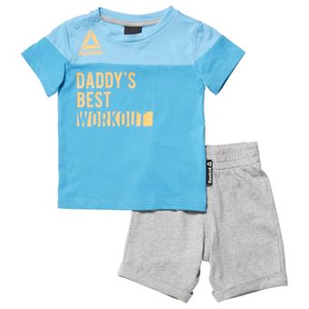 Camiseta de Manga Corta Niño Reebok B ES Inf SJ SS Azul Talla 12 Meses - 1