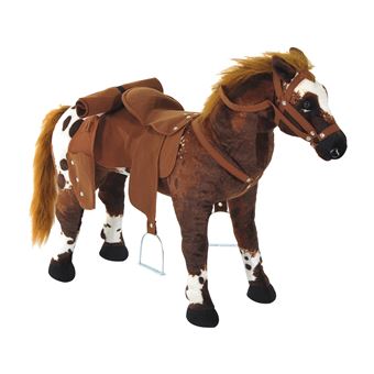 Caballo de Juguete Marron Felpa 85x28x60cm