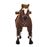 Caballo de Juguete Marron Felpa 85x28x60cm_2