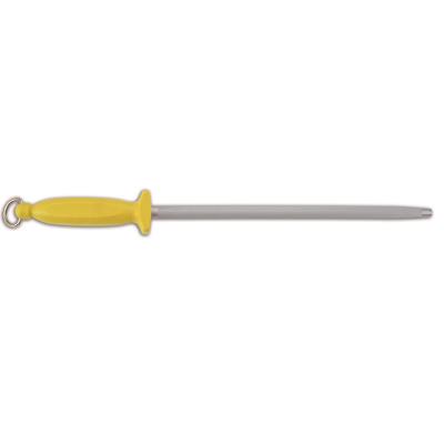 Afilador De Cuchillos Chaira Arcos 278515 Con Hoja De Acero Al Carbono De 30 Cm Y Mango De Polipropileno De Color Amarillo Con Funda Hoja Ã¸ 13 Mm