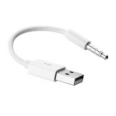 Cable USB para iPod Shuffle 3/4/5/6/7 Generacion Cargador Sync Sinc Datos Blanco