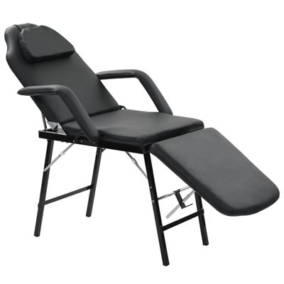 Camilla De Esteticista Vidaxl, Cuero Sintético 185x78x76 Cm Negra