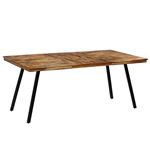 Mesa de comedor vidaXL, teca reciclada y Acero 180x90x76 cm