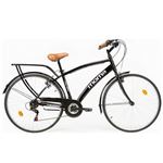 Bicicleta Urbana / Paseo Moma Bikes SHIMANO CITY28", Alu, 18V. Sillin Confort Negro