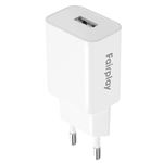 Cargador Pared USB 5W Fairplay Carga Rápida Segura Blanco