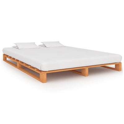 Vidaxl Marrón Estructura De Cama De Palés Madera Maciza Pino 180X200cm