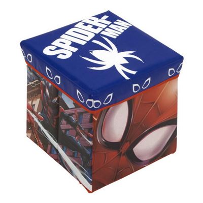 Caja de ordenación Spiderman con forma de taburete Azul