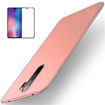 Kit Cristal Templado 5D full cover + Funda SlimShield Xiaomi Redmi 9 Rosa - 1
