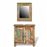 Mueble de baño vidaLX, Madera reciclada con espejo_0