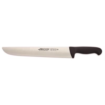 Cuchillo De Carnicero Arcos Colour - Prof 292425 De Acero Inoxidable Y Mango Ergonómico - Negro