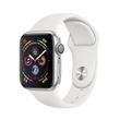 Apple Watch S4 40mm GPS Caja de aluminio en plata y correa deportiva Blanca