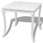 Mesa de comedor 80x80x76 cm blanco brillante