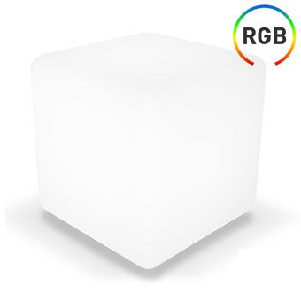 Cubo LED RGB Decorativa 40x40cm con Mando 7hSevenOn Outdoor