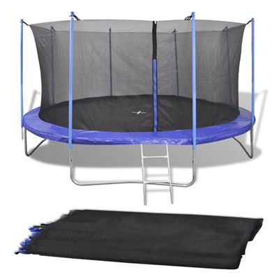 Red De Seguridad Para Cama Elástica Redonda 3,96 M Negra Pe Vidaxl