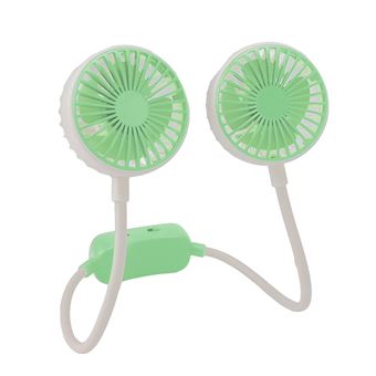 Ventilador de Cuello Klack De Doble Cabeza USB Verde - 1