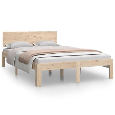 Vidaxl Estructura De Cama Madera Maciza 120X190 Cm , Leroy Merlin - Imagen 2