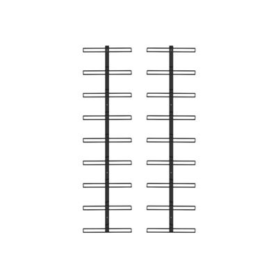Botelleros De Pared Para 18 Botellas 2 Unidades Vidaxl Hierro Negro