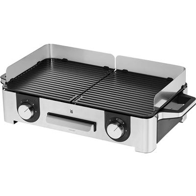 MediaMarkt Wmf Barbacoa, Lono Master Grill, 2400W, Antiadherente, Regulador Temperatura, 2 Zonas, Bandeja Antigoteo Extraíble, Acero Inoxidable Cromargan, Plata - Imagen 5