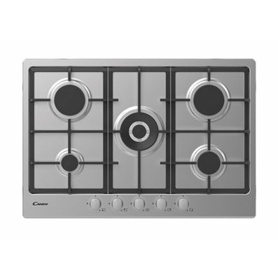 Placa De Gas Candy Chg74wx 5 Fuegos 75cm Inox