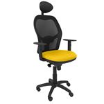 Silla de oficina ergonómica Piqueras y Crespo Modelo Jorquera tejido Bali granate 4