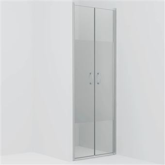 Puertas de ducha vidaXL ESG medio esmerilado 75x185 cm