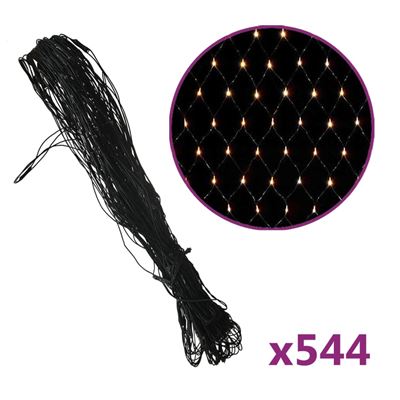 Red De Luces Navidad Vidaxl Led Blanco Cálido 4x4m Interior/exterior 1,14kg
